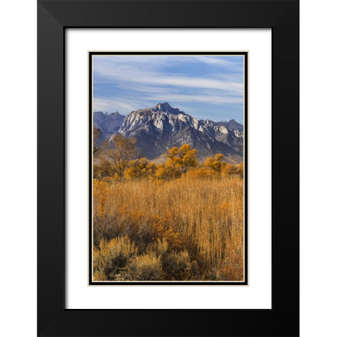California Lone Pine Peak from Alabama Hills Black Modern Wood Framed Art Print with Double Matting by Paulson, Don
