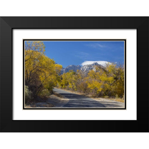 California, Alabama Hills Tuttle Creek Road Black Modern Wood Framed Art Print with Double Matting by Paulson, Don