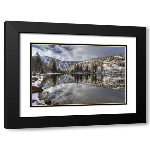 California, Sierra Nevada Spring at North Lake Black Modern Wood Framed Art Print with Double Matting by Flaherty, Dennis