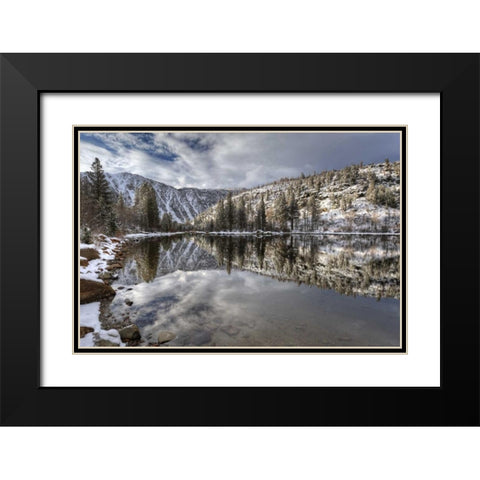 California, Sierra Nevada Spring at North Lake Black Modern Wood Framed Art Print with Double Matting by Flaherty, Dennis