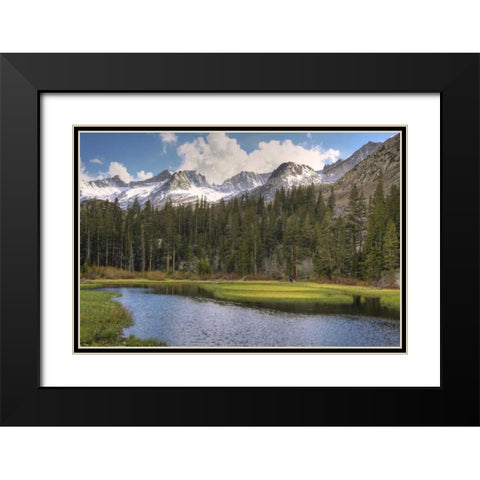 California, Sierra Nevada Weir Pond landscape Black Modern Wood Framed Art Print with Double Matting by Flaherty, Dennis