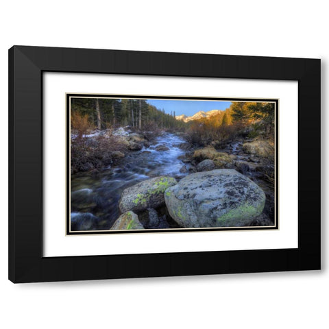 California, Sierra Nevada Rock Creek landscape Black Modern Wood Framed Art Print with Double Matting by Flaherty, Dennis