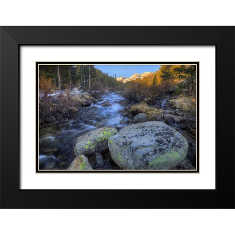 California, Sierra Nevada Rock Creek landscape Black Modern Wood Framed Art Print with Double Matting by Flaherty, Dennis