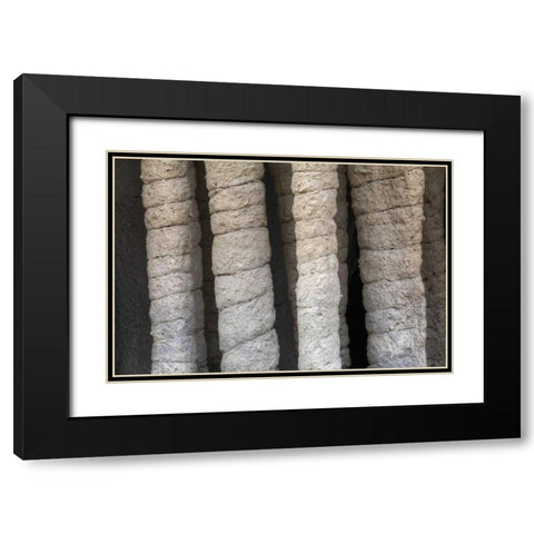 California, Mono County Volcanic rock pillars Black Modern Wood Framed Art Print with Double Matting by Flaherty, Dennis