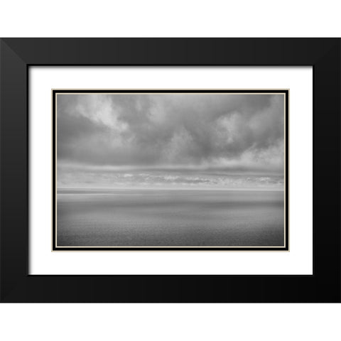 California-Big Sur Coast Storm clouds shade ocean  Black Modern Wood Framed Art Print with Double Matting by Jaynes Gallery