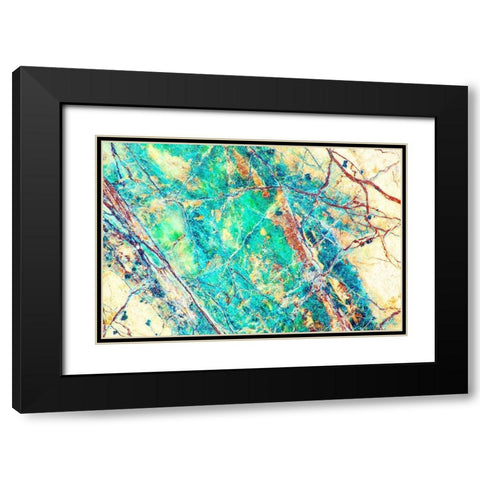 California Detail of marble rock patterns Black Modern Wood Framed Art Print with Double Matting by Jaynes Gallery