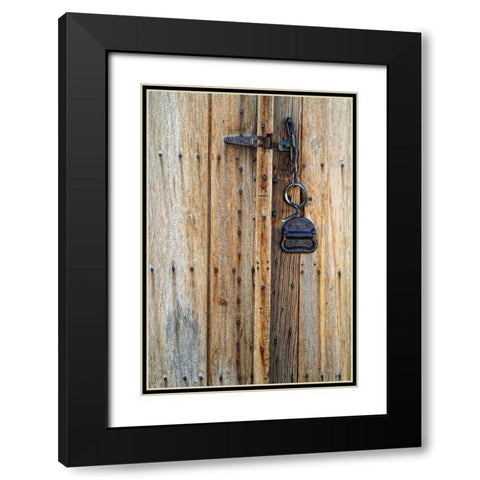 Usa-California Old latch and bolt-ghost town of Bodie Black Modern Wood Framed Art Print with Double Matting by Sederquist, Betty