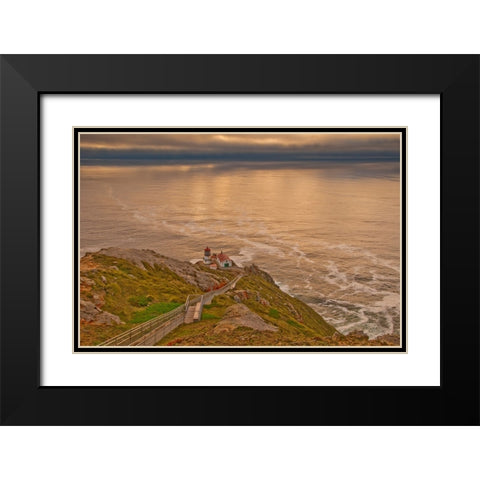Usa-California Point Reyes Light Black Modern Wood Framed Art Print with Double Matting by Sederquist, Betty