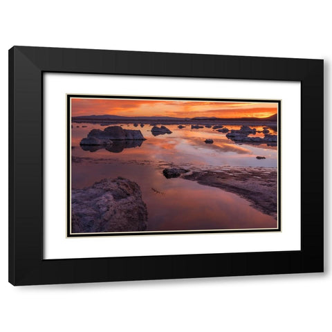 Usa-California-Sierra Nevada Mono Lake Black Modern Wood Framed Art Print with Double Matting by Sederquist, Betty