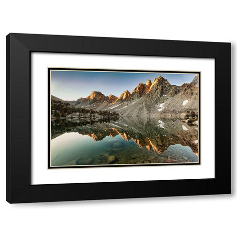 Morning Light-Kearsarge Lake-High Sierra Black Modern Wood Framed Art Print with Double Matting by Ford, John