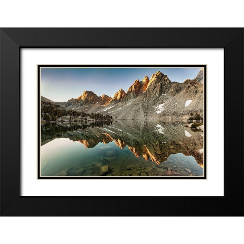Morning Light-Kearsarge Lake-High Sierra Black Modern Wood Framed Art Print with Double Matting by Ford, John