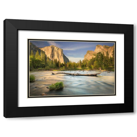 Valley View-Yosemite Black Modern Wood Framed Art Print with Double Matting by Ford, John