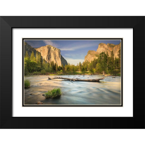 Valley View-Yosemite Black Modern Wood Framed Art Print with Double Matting by Ford, John