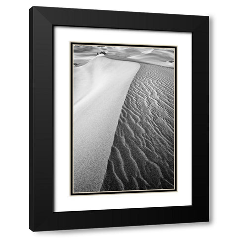 Dune Abstract-Death Valley Black Modern Wood Framed Art Print with Double Matting by Ford, John