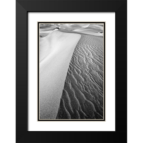 Dune Abstract-Death Valley Black Modern Wood Framed Art Print with Double Matting by Ford, John