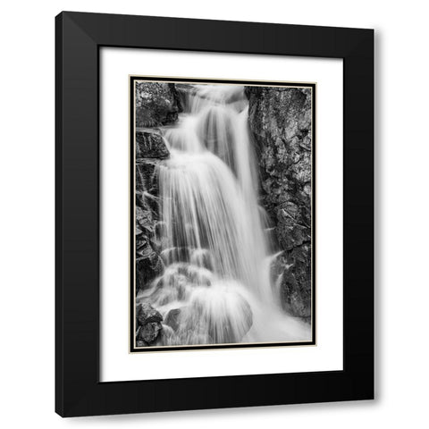 Wildcat Falls-Yosemite Black Modern Wood Framed Art Print with Double Matting by Ford, John