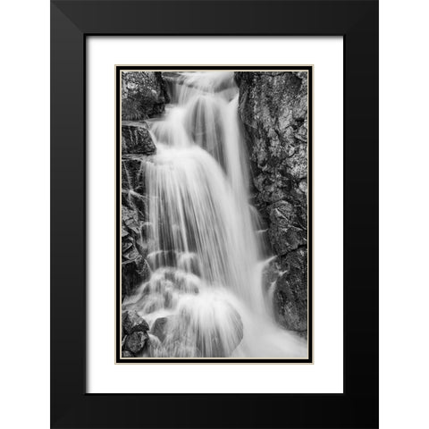 Wildcat Falls-Yosemite Black Modern Wood Framed Art Print with Double Matting by Ford, John