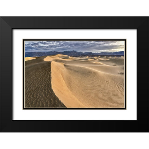 Mesquite Dunes-Death Valley National Park-California Black Modern Wood Framed Art Print with Double Matting by Ford, John