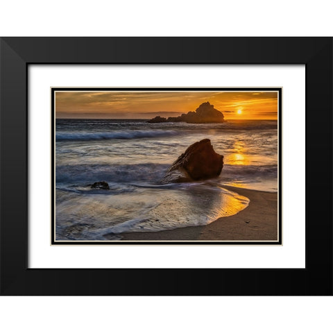 Pfeiffer Beach-Big Sur-California Black Modern Wood Framed Art Print with Double Matting by Ford, John