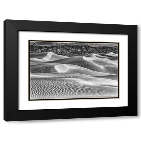 Mesquite Dunes-Death Valley National Park-California Black Modern Wood Framed Art Print with Double Matting by Ford, John