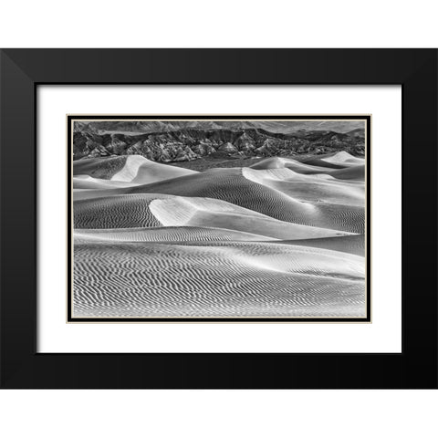 Mesquite Dunes-Death Valley National Park-California Black Modern Wood Framed Art Print with Double Matting by Ford, John