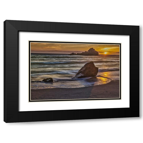 Pfeiffer Beach-Big Sur-California Black Modern Wood Framed Art Print with Double Matting by Ford, John