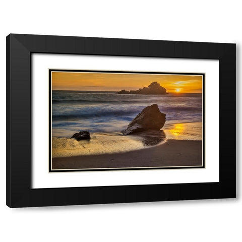 Pfeiffer Beach-Big Sur-California Black Modern Wood Framed Art Print with Double Matting by Ford, John