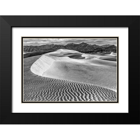 Mesquite Dunes-Death Valley National Park-California Black Modern Wood Framed Art Print with Double Matting by Ford, John
