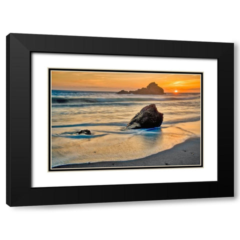 Pfeiffer Beach-Big Sur-California Black Modern Wood Framed Art Print with Double Matting by Ford, John