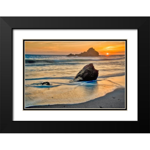 Pfeiffer Beach-Big Sur-California Black Modern Wood Framed Art Print with Double Matting by Ford, John