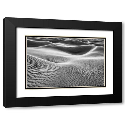 Mesquite Dunes-Death Valley National Park-California Black Modern Wood Framed Art Print with Double Matting by Ford, John