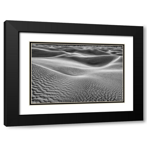 Mesquite Dunes-Death Valley National Park-California Black Modern Wood Framed Art Print with Double Matting by Ford, John