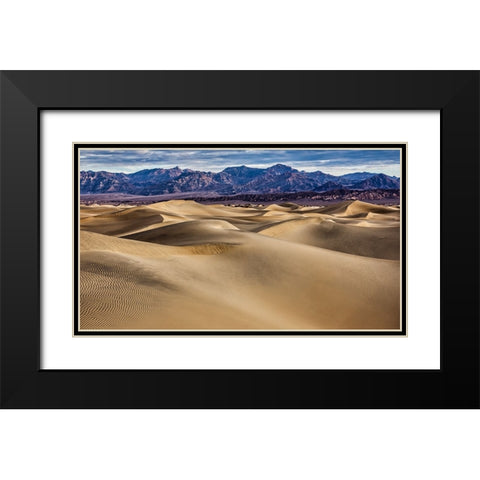 Mesquite Dunes-Death Valley National Park-California Black Modern Wood Framed Art Print with Double Matting by Ford, John