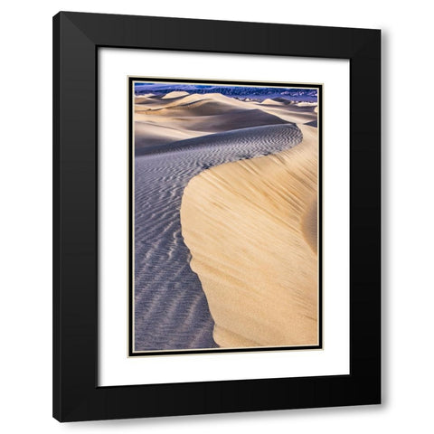 Mesquite Dunes-Death Valley National Park-California Black Modern Wood Framed Art Print with Double Matting by Ford, John