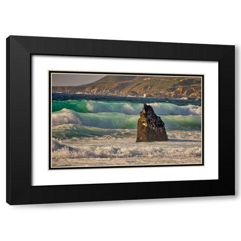 Garapata Beach-Carmel by the Sea-California Black Modern Wood Framed Art Print with Double Matting by Ford, John