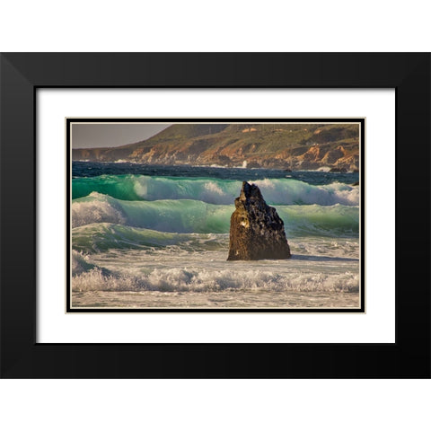 Garapata Beach-Carmel by the Sea-California Black Modern Wood Framed Art Print with Double Matting by Ford, John