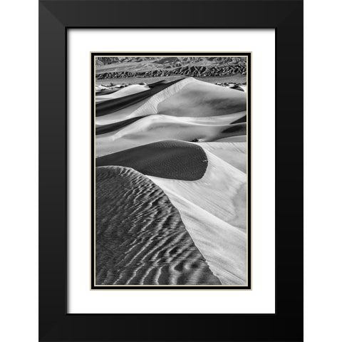 Mesquite Dunes-Death Valley National Park-California Black Modern Wood Framed Art Print with Double Matting by Ford, John