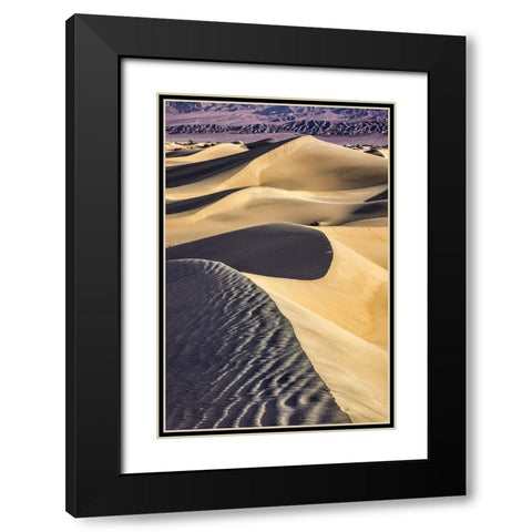 Mesquite Dunes-Death Valley National Park-California Black Modern Wood Framed Art Print with Double Matting by Ford, John