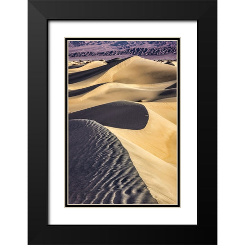 Mesquite Dunes-Death Valley National Park-California Black Modern Wood Framed Art Print with Double Matting by Ford, John