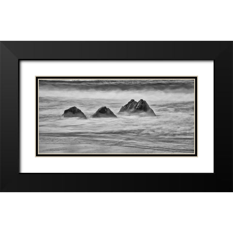Garapata Beach-Carmel by the Sea-California Black Modern Wood Framed Art Print with Double Matting by Ford, John