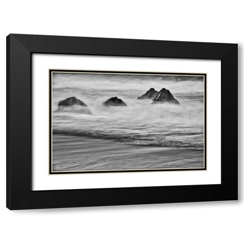 Garapata Beach-Carmel by the Sea-California Black Modern Wood Framed Art Print with Double Matting by Ford, John