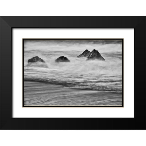 Garapata Beach-Carmel by the Sea-California Black Modern Wood Framed Art Print with Double Matting by Ford, John