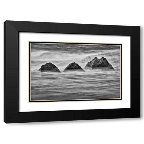 Garapata Beach-Carmel by the Sea-California Black Modern Wood Framed Art Print with Double Matting by Ford, John