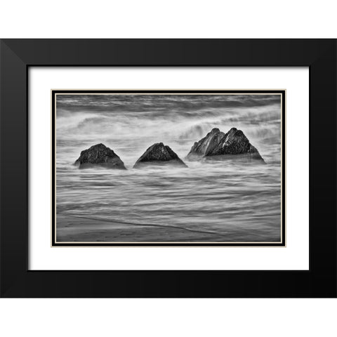 Garapata Beach-Carmel by the Sea-California Black Modern Wood Framed Art Print with Double Matting by Ford, John