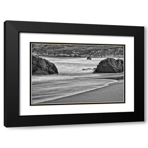 Garapata Beach-Carmel by the Sea-California Black Modern Wood Framed Art Print with Double Matting by Ford, John