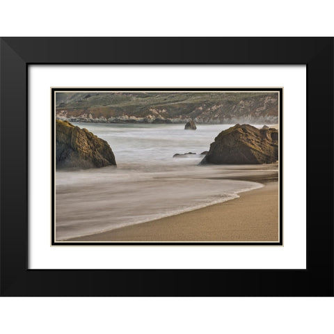 Garapata Beach-Carmel by the Sea-California Black Modern Wood Framed Art Print with Double Matting by Ford, John