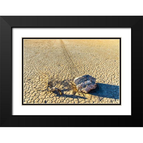 Race Track Rocks-Death Valley-California Black Modern Wood Framed Art Print with Double Matting by Ford, John