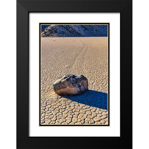 Race Track Rocks-Death Valley-California Black Modern Wood Framed Art Print with Double Matting by Ford, John