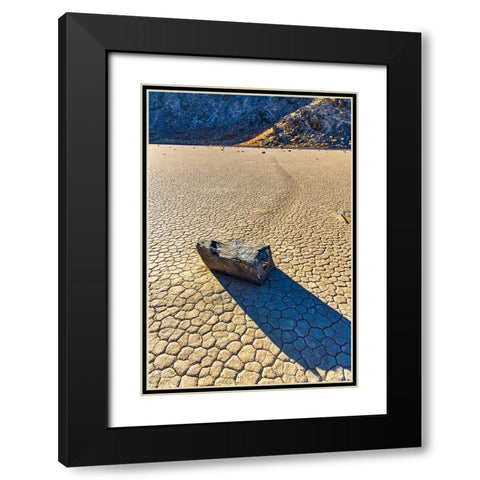 Race Track Rocks-Death Valley-California Black Modern Wood Framed Art Print with Double Matting by Ford, John