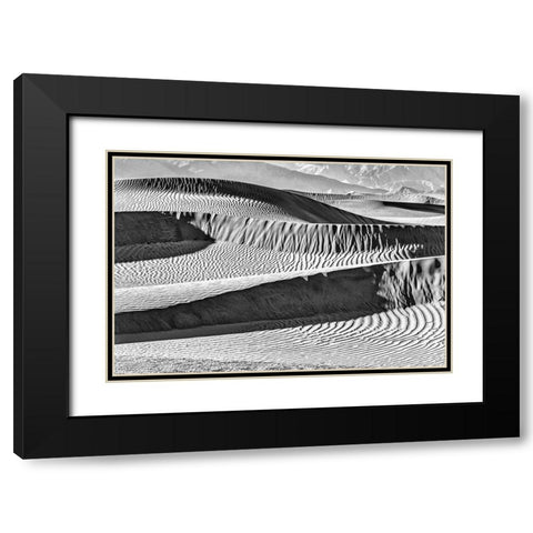 Mesquite Dunes-Death Valley National Park-California Black Modern Wood Framed Art Print with Double Matting by Ford, John